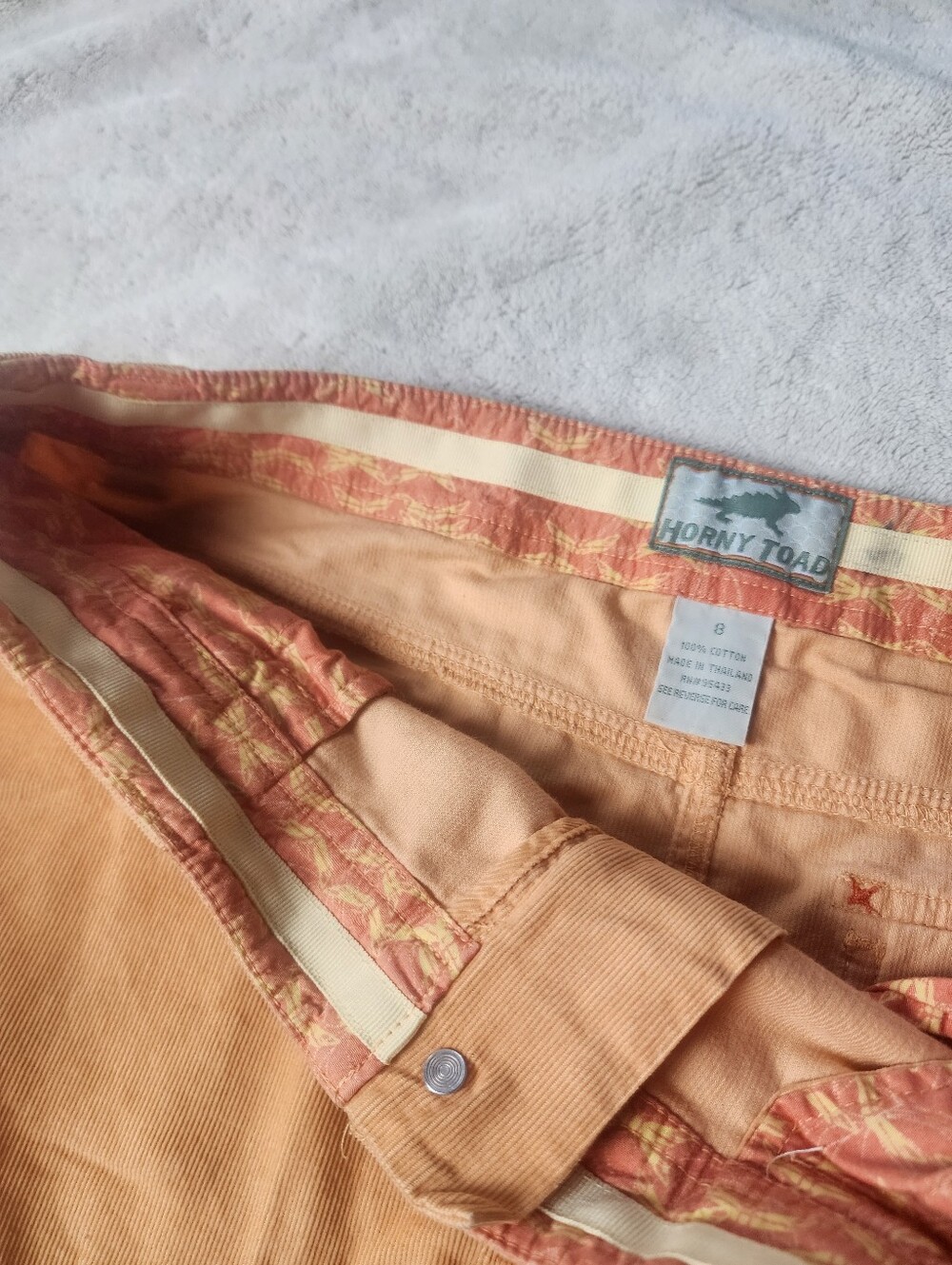 Horny Toad Corduroy Skirt in Tangerine